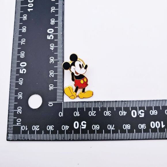Disney Mickey Classic Pose Pin Red Yellow Enamel Collectible - Picture 5 of 5